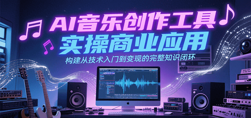 AI音乐创作工具实操商业应用，构建从技术入门到变现的完整知识闭环远创网-专注分享副业落地实操课程 – 全网首发_高质量项目输出远创网