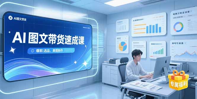 AI图文带货速成课，养号引流秘籍，爆款选品策略，美图制作全流程远创网-专注分享副业落地实操课程 – 全网首发_高质量项目输出远创网