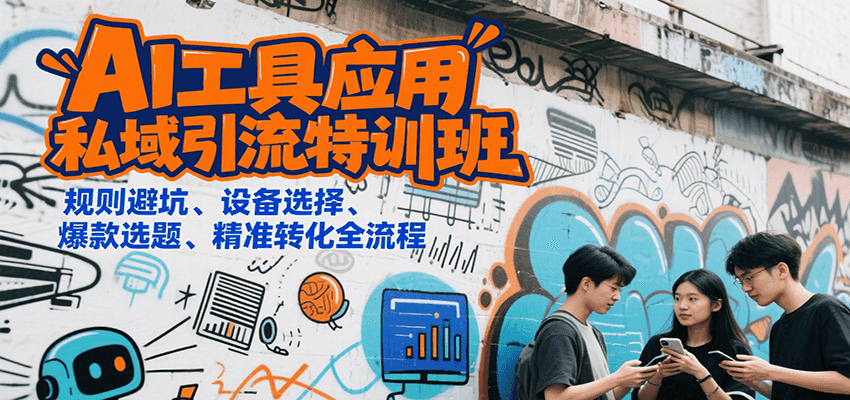 AI工具应用私域引流特训班，规则避坑、设备选择、爆款选题、精准转化全流程远创网-专注分享副业落地实操课程 – 全网首发_高质量项目输出远创网