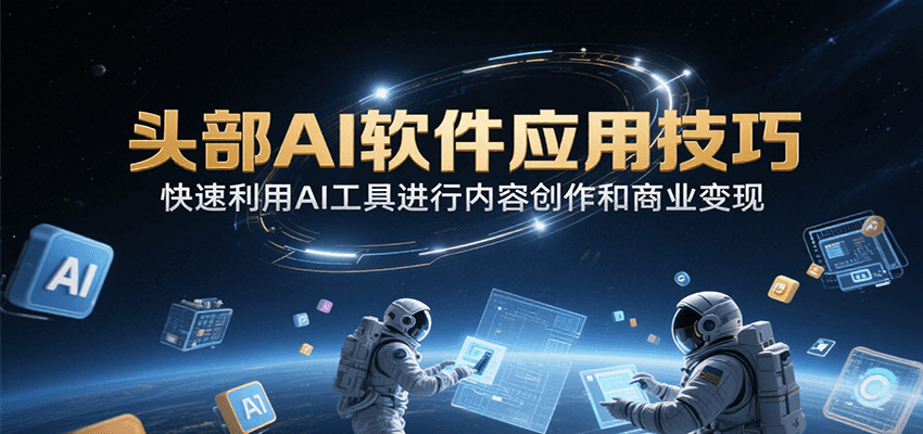 头部AI软件应用技巧，快速利用AI工具进行内容创作和商业变现远创网-专注分享副业落地实操课程 – 全网首发_高质量项目输出远创网