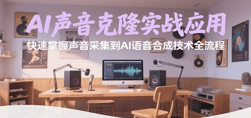 AI声音克隆实战应用，快速掌握声音采集到AI语音合成技术全流程远创网-专注分享副业落地实操课程 – 全网首发_高质量项目输出远创网