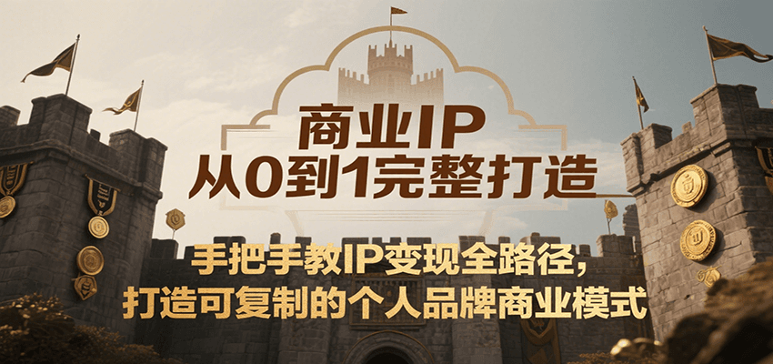 商业IP从0到1完整打造，手把手教IP变现全路径，打造可复制的个人品牌商业模式远创网-专注分享副业落地实操课程 – 全网首发_高质量项目输出远创网