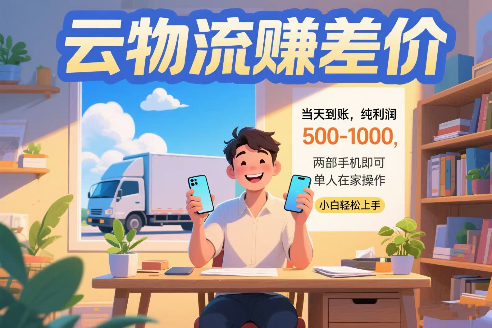 云物流赚差价 当天到账纯利润500-1000 两部手机即可 可单人在家操作 小…远创网-专注分享副业落地实操课程 – 全网首发_高质量项目输出远创网