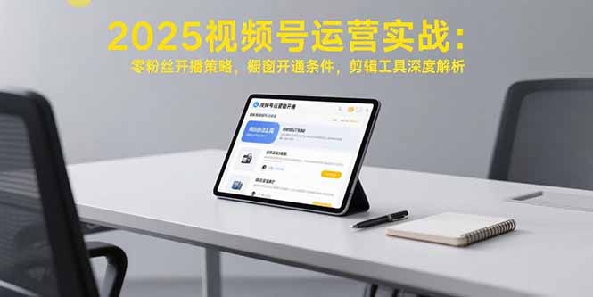 2025视频号运营实战：零粉丝开播策略，橱窗开通条件，剪辑工具深度解析远创网-专注分享副业落地实操课程 – 全网首发_高质量项目输出远创网