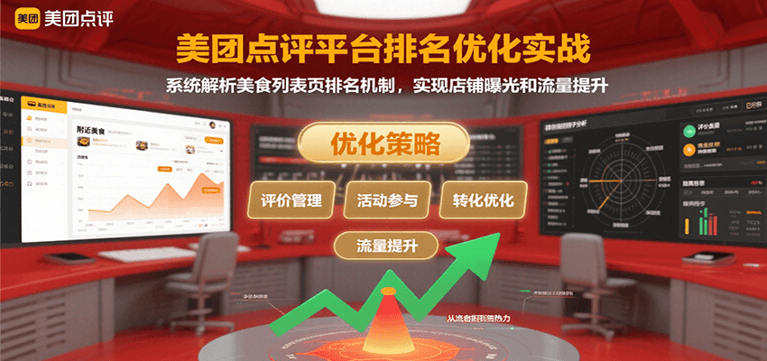 美团点评平台排名优化实战，系统解析美食列表页排名机制，实现店铺曝光和流量提升远创网-专注分享副业落地实操课程 – 全网首发_高质量项目输出远创网