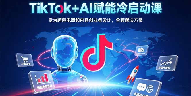 TikTok+AI赋能冷启动课：专为跨境电商和内容创业者设计，全套解决方案远创网-专注分享副业落地实操课程 – 全网首发_高质量项目输出远创网