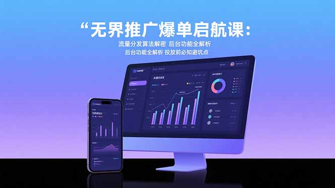 无界推广爆单启航课：流量分发算法解密 后台功能全解析 投放前必知避坑点远创网-专注分享副业落地实操课程 – 全网首发_高质量项目输出远创网