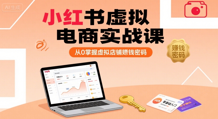 小红书虚拟电商实战课，从0掌握虚拟店铺賺钱密码(更新)远创网-专注分享副业落地实操课程 – 全网首发_高质量项目输出远创网