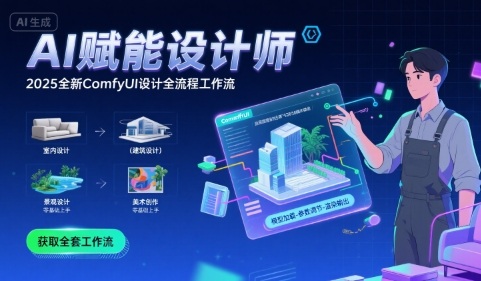 AI赋能设计师， 2025全新comfyui设计全流程工作流 ，室内-建筑-景观-美术，零基础直接上手远创网-专注分享副业落地实操课程 – 全网首发_高质量项目输出远创网