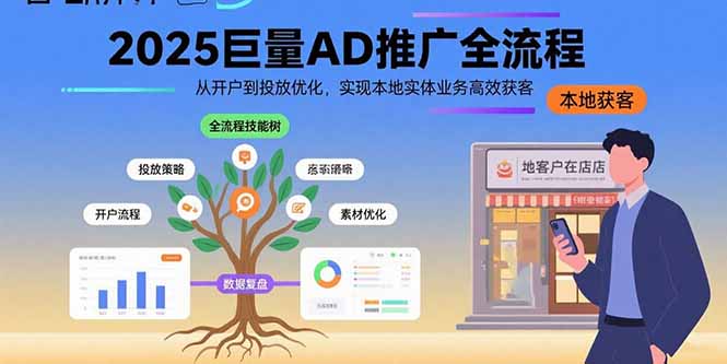 2025巨量AD推广全流程，从开户到投放优化，实现本地实体业务高效获客远创网-专注分享副业落地实操课程 – 全网首发_高质量项目输出远创网