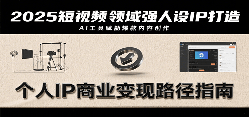 2025短视频领域强人设IP打造，结合爆款案例与AI工具应用，从个人出镜到商业成交转化远创网-专注分享副业落地实操课程 – 全网首发_高质量项目输出远创网