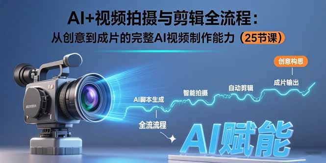 AI+视频拍摄与剪辑全流程：从创意到成片的完整AI视频制作能力(25节课远创网-专注分享副业落地实操课程 – 全网首发_高质量项目输出远创网