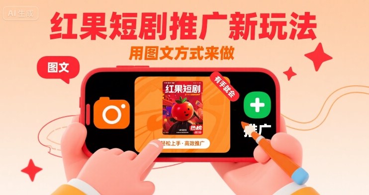 红果短剧推广新玩法，用图文方式来做，有手就会远创网-专注分享副业落地实操课程 – 全网首发_高质量项目输出远创网