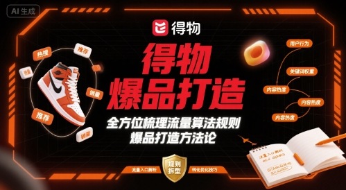 得物爆品打造，全方位梳理得物流量算法规则爆品打造规则远创网-专注分享副业落地实操课程 – 全网首发_高质量项目输出远创网