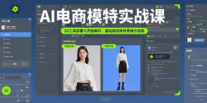AI电商模特实战课，SD工具部署与界面解析，基础换装换背景操作指南远创网-专注分享副业落地实操课程 – 全网首发_高质量项目输出远创网