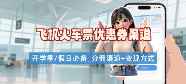 学生党必看！机票火车票优惠券申请渠道 + 项目打法，开学季节日速存远创网-专注分享副业落地实操课程 – 全网首发_高质量项目输出远创网