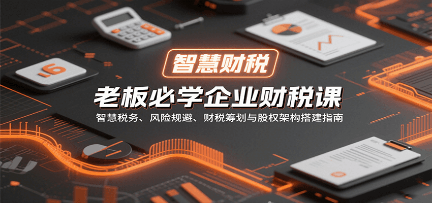 老板必学企业财税课：智慧税务、风险规避、财税筹划与股权架构搭建指南远创网-专注分享副业落地实操课程 – 全网首发_高质量项目输出远创网