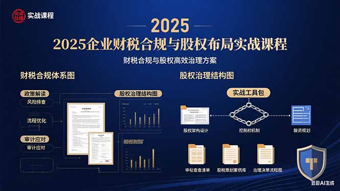 2025企业财税合规与股权布局的实战课程：财税合规与股权高效治理方案远创网-专注分享副业落地实操课程 – 全网首发_高质量项目输出远创网