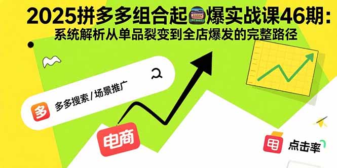 2025拼多多组合起爆实战课46期：系统解析从单品裂变到全店爆发的完整路径远创网-专注分享副业落地实操课程 – 全网首发_高质量项目输出远创网