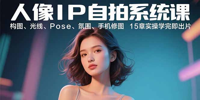 人像IP自拍系统课：构图、光线、Pose、氛围、手机修图 15章实操学完即出片远创网-专注分享副业落地实操课程 – 全网首发_高质量项目输出远创网