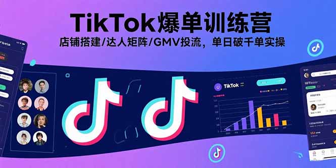 TikTok爆单训练营，店铺搭建/达人矩阵/GMV投流，单日破千单实操远创网-专注分享副业落地实操课程 – 全网首发_高质量项目输出远创网