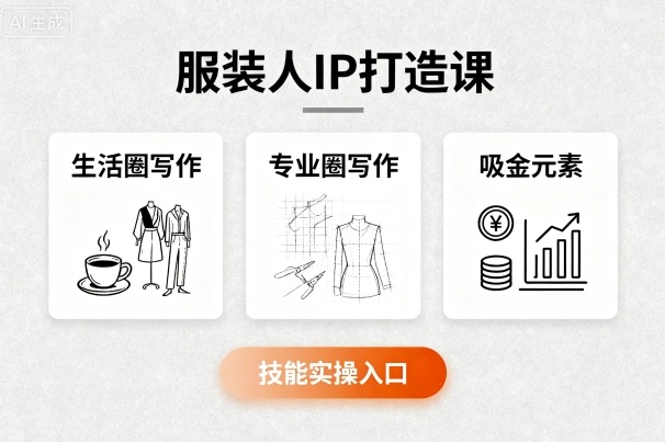 服装人IP打造课，文案创富+生活圈写作+专业圈写作+服装人专属+吸金元素+技能实操远创网-专注分享副业落地实操课程 – 全网首发_高质量项目输出远创网