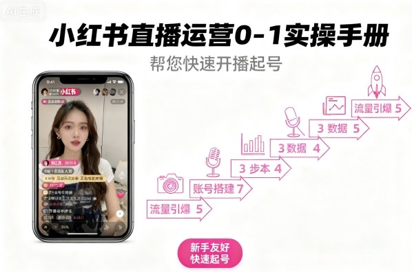 小红书直播运营0-1实操手册，帮您快速开播起号远创网-专注分享副业落地实操课程 – 全网首发_高质量项目输出远创网