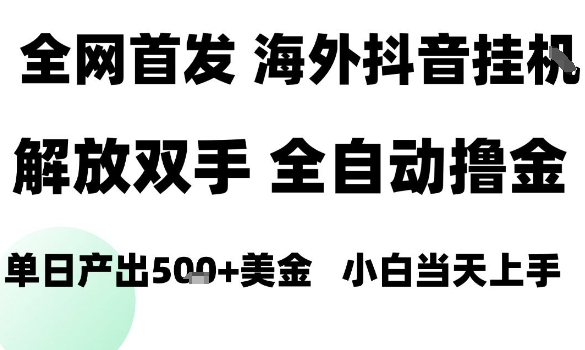 海外抖音无人直播，单日产出1.5k+，长期稳定，新手可玩，无脑操作【揭秘】远创网-专注分享副业落地实操课程 – 全网首发_高质量项目输出远创网