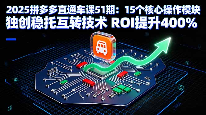 2025拼多多直通车课51期：15个核心操作模块 独创稳托互转技术 ROI提升400%远创网-专注分享副业落地实操课程 – 全网首发_高质量项目输出远创网