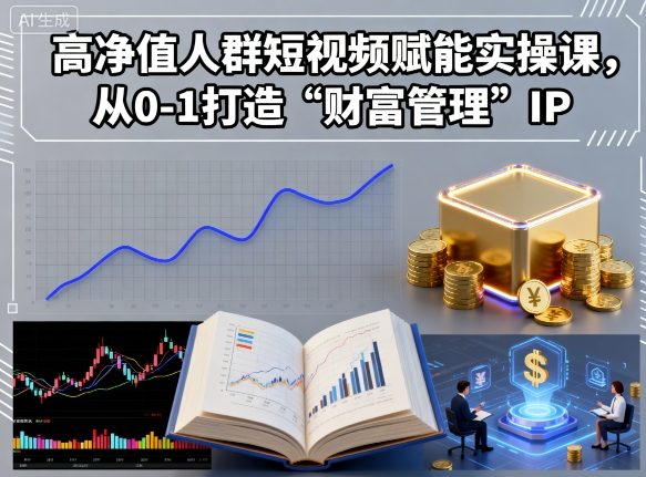 高净值人群短视频赋能实操课，从0-1打造“财富管理”IP远创网-专注分享副业落地实操课程 – 全网首发_高质量项目输出远创网