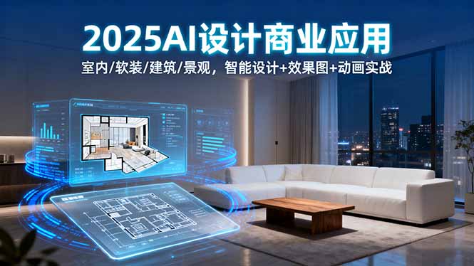 2025AI设计商业应用：室内/软装/建筑/景观，智能设计+效果图+动画实战远创网-专注分享副业落地实操课程 – 全网首发_高质量项目输出远创网
