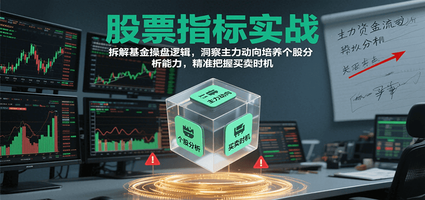 股票指标实战，基金操盘逻辑拆解，洞察主力动向培养个股分析能力把握买卖时机(更新)远创网-专注分享副业落地实操课程 – 全网首发_高质量项目输出远创网