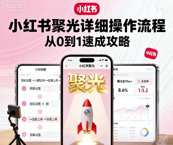 小红书聚光详细操作流程，小红书聚光从0到1速成攻略远创网-专注分享副业落地实操课程 – 全网首发_高质量项目输出远创网