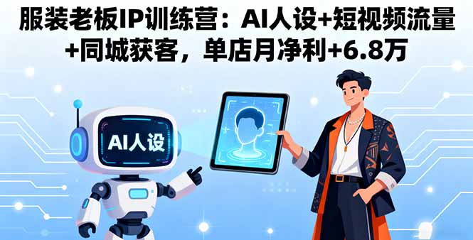 服装老板IP训练营：AI人设+短视频流量+同城获客，单店月净利+6.8万远创网-专注分享副业落地实操课程 – 全网首发_高质量项目输出远创网