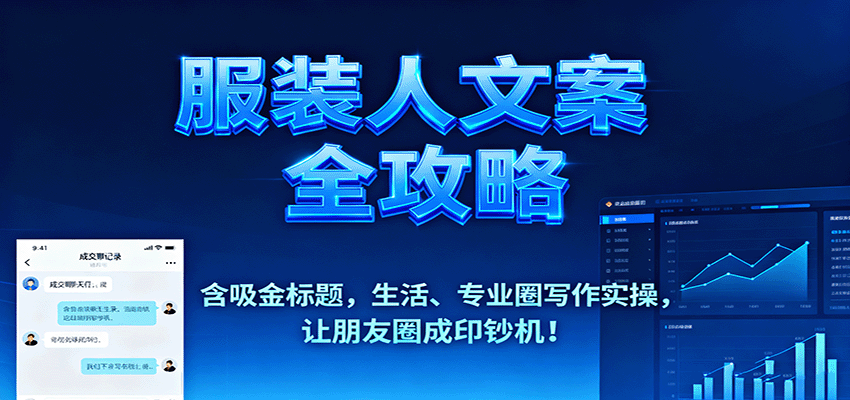 服装人文案全攻略，含吸金标题，生活、专业圈写作实操，让朋友圈成印钞机！远创网-专注分享副业落地实操课程 – 全网首发_高质量项目输出远创网
