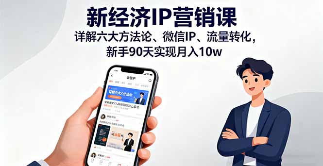 新经济IP营销课：详解六大方法论、微信IP、流量转化，新手90天实现月入10w远创网-专注分享副业落地实操课程 – 全网首发_高质量项目输出远创网