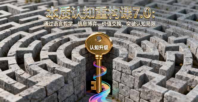 本质认知重构课7.0：通过语言哲学、信息博弈、价值交换，突破认知局限远创网-专注分享副业落地实操课程 – 全网首发_高质量项目输出远创网