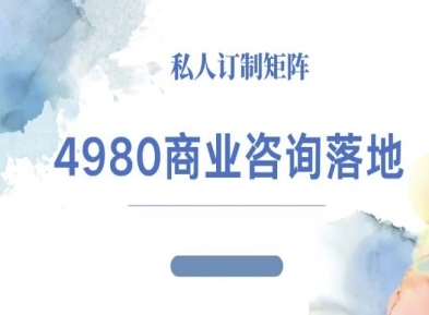 4980商业咨询师落地课程-ip运营高客单教程远创网-专注分享副业落地实操课程 – 全网首发_高质量项目输出远创网