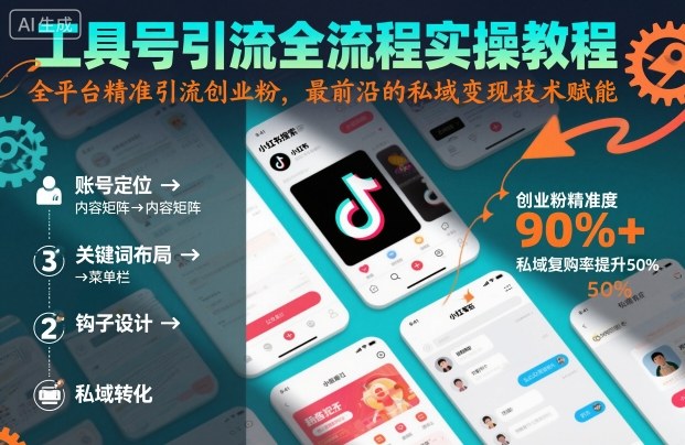 工具号引流全流程保姆级实操教程,全平台精准引流创业粉,最前沿的私域变现技术赋能远创网-专注分享副业落地实操课程 – 全网首发_高质量项目输出远创网