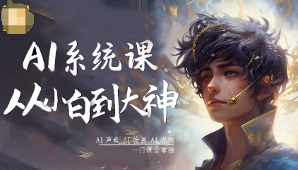 AI系统课程,从小白到大神系统学AI,AI声音-AI绘画-AI视频一门课全掌握远创网-专注分享副业落地实操课程 – 全网首发_高质量项目输出远创网