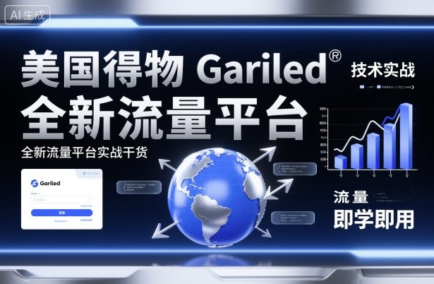 美国得物Gariled技术实战,全新流量平台实战干货,即学即用远创网-专注分享副业落地实操课程 – 全网首发_高质量项目输出远创网