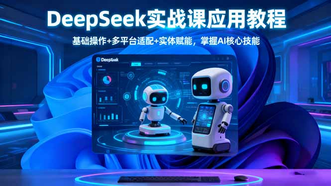 DeepSeek实战课应用教程、基础操作+多平台适配+实体赋能，掌握AI核心技能远创网-专注分享副业落地实操课程 – 全网首发_高质量项目输出远创网