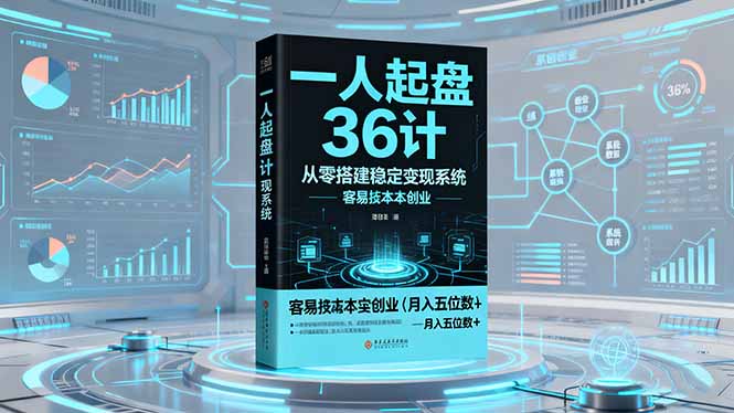 一人起盘36计:从零搭建稳定变现系统,实现低成本创业,月入五位数+远创网-专注分享副业落地实操课程 – 全网首发_高质量项目输出远创网