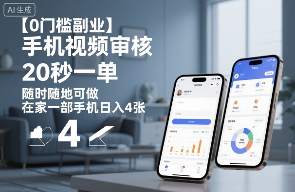 【0门槛副业】手机视频审核,20秒一单,随时随地可做,在家一部手机日入4张【揭秘】远创网-专注分享副业落地实操课程 – 全网首发_高质量项目输出远创网