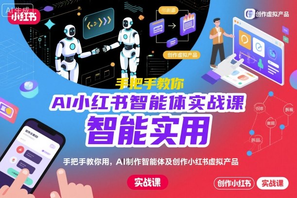 AI小红书智能体实战课,手把手教你用AI制作智能体及创作小红书虚拟产品,提效+内容商业化远创网-专注分享副业落地实操课程 – 全网首发_高质量项目输出远创网