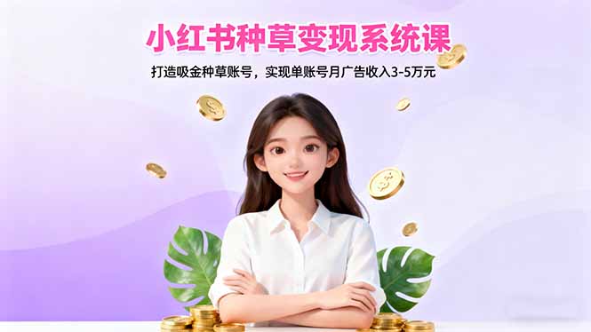 小红书种草变现系统课：打造吸金种草账号，实现单账号月广告收入3-5万元远创网-专注分享副业落地实操课程 – 全网首发_高质量项目输出远创网