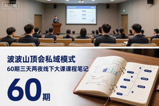 波波山顶会私域模式60期三天两夜线下大课课程笔记(文档)远创网-专注分享副业落地实操课程 – 全网首发_高质量项目输出远创网