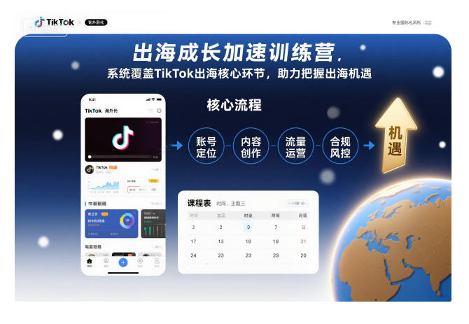 出海成长加速训练营，系统覆盖TikTok出海核心环节，助力把握出海机遇(更新)远创网-专注分享副业落地实操课程 – 全网首发_高质量项目输出远创网