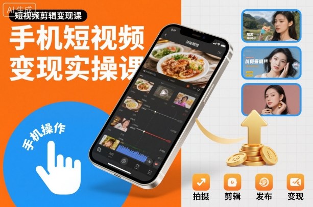 手机短视频变现实操课,短视频剪辑变现课远创网-专注分享副业落地实操课程 – 全网首发_高质量项目输出远创网