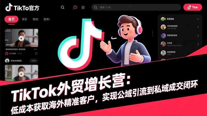 TikTok外贸增长营:低成本获取海外精准客户,实现公域引流到私域成交闭环远创网-专注分享副业落地实操课程 – 全网首发_高质量项目输出远创网